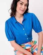 Fluid short-sleeve blouse femme Princesse Nomade