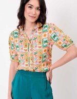 Fluid short-sleeve blouse femme Princesse Nomade
