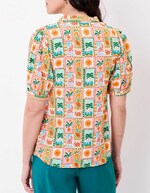 Fluid short-sleeve blouse femme Princesse Nomade