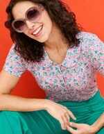 Short-sleeve knit blouse femme Princesse Nomade