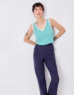 Organic cotton striped tank top femme Princesse Nomade