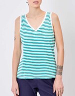 Organic cotton striped tank top femme Princesse Nomade