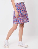 Short flared stretch cotton skirt femme Princesse Nomade
