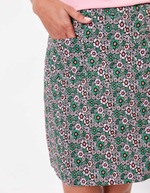 Short flared stretch cotton skirt femme Princesse Nomade