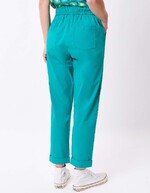 Elasticated stretch cotton chino trousers femme Princesse Nomade