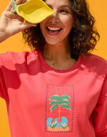 Organic cotton crew neck sweatshirt femme Princesse Nomade