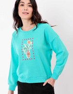 Organic cotton crew neck sweatshirt femme Princesse Nomade