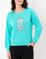 Organic cotton crew neck sweatshirt femme Princesse Nomade