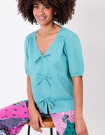 Balloon sleeve gauze cotton blouse femme Princesse Nomade