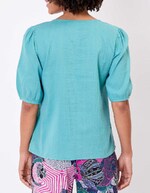 Balloon sleeve gauze cotton blouse femme Princesse Nomade