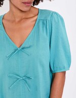 Balloon sleeve gauze cotton blouse femme Princesse Nomade