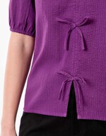 Balloon sleeve gauze cotton blouse femme Princesse Nomade