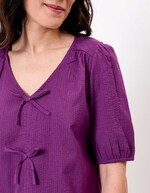 Balloon sleeve gauze cotton blouse femme Princesse Nomade