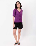 Balloon sleeve gauze cotton blouse femme Princesse Nomade