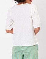 Balloon sleeve gauze cotton blouse femme Princesse Nomade