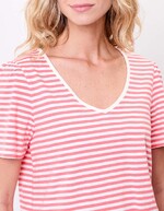 Organic cotton striped T-shirt femme Princesse Nomade