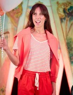 Organic cotton striped T-shirt femme Princesse Nomade