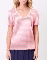 Organic cotton striped T-shirt femme Princesse Nomade