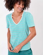 Organic cotton striped T-shirt femme Princesse Nomade
