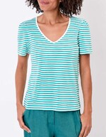 Organic cotton striped T-shirt femme Princesse Nomade