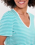 Organic cotton striped T-shirt femme Princesse Nomade