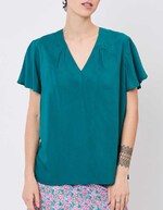Loose flowy V-neck top femme Princesse Nomade
