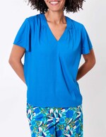 Loose flowy V-neck top femme Princesse Nomade