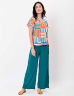 Loose flowy V-neck top femme Princesse Nomade