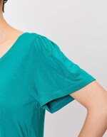 Flowy knit V-neck T-shirt femme Princesse Nomade