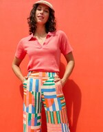 Organic cotton pointelle polo shirt femme Princesse Nomade