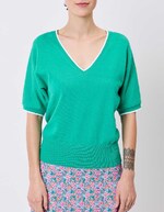 Cotton V-neck polo shirt femme Princesse Nomade
