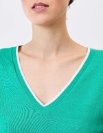 Cotton V-neck polo shirt femme Princesse Nomade