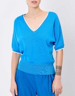 Lightweight plain cotton sweater femme Princesse Nomade