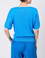 Lightweight plain cotton sweater femme Princesse Nomade