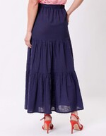 Long organic cotton skirt with ruffles femme La Fiancée