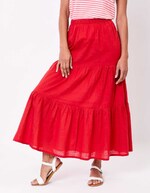 Long organic cotton skirt with ruffles femme La Fiancée