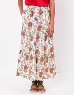 Long organic cotton skirt with ruffles femme La Fiancée