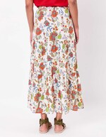 Long organic cotton skirt with ruffles femme La Fiancée