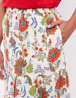Long organic cotton skirt with ruffles femme La Fiancée