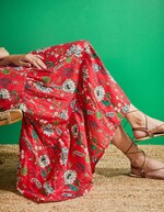 Long organic cotton skirt with ruffles femme La Fiancée