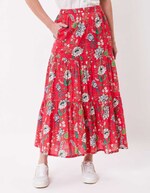 Long organic cotton skirt with ruffles femme La Fiancée