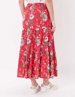 Long organic cotton skirt with ruffles femme La Fiancée