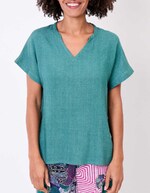 Fluid linen T-shirt femme La Fiancée