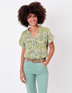 Fluid linen T-shirt femme La Fianc&eacute;e