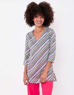 Printed organic cotton tunic femme La Fiancée