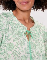 Loose printed organic cotton voile blouse femme La Fiancée