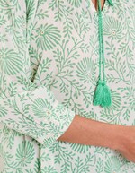 Loose printed organic cotton voile blouse femme La Fiancée