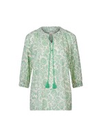 Loose printed organic cotton voile blouse femme La Fiancée