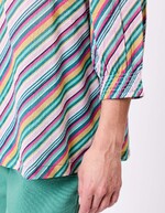 Loose printed organic cotton voile blouse femme La Fiancée