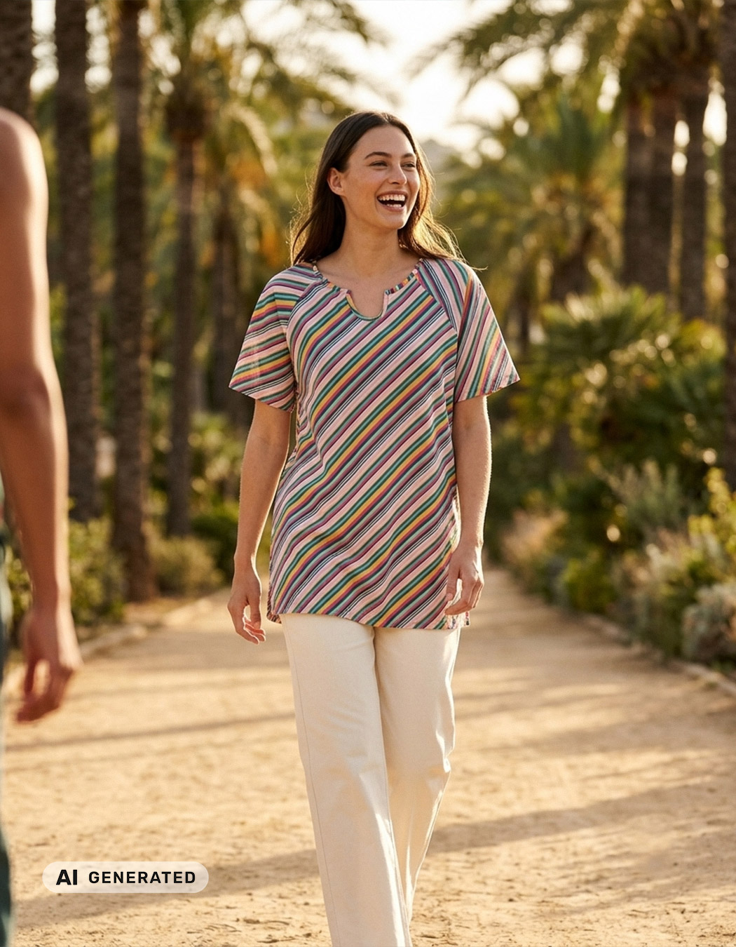 Short-sleeve organic cotton tunic femme La Fiancée